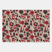 Mädchenkachelmuster Geschenkpapier Set (Vorderseite 2)