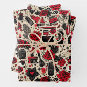 Mädchenkachelmuster Geschenkpapier Set (Beispiel)