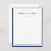 Mädchenkalligraphie aus dem Schreibtisch an der Gr Dankeskarte (Vorne/Hinten)