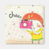 Mädchenkamera, Klicken Magnet (Vorne)