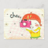 Mädchenkamera, Klicken Postkarte (Vorderseite)