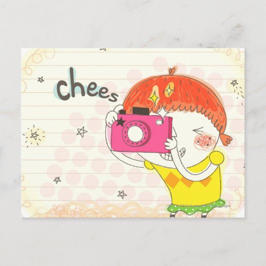 Mädchenkamera, Klicken Postkarte (Vorderseite)