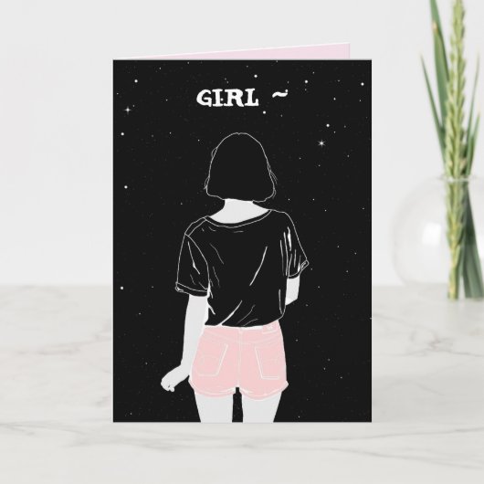 MÄDCHENKARTE DANKESKARTE (Vorderseite)