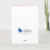 Mädchenkarte "Girlie cuddles" lila Karte (Rückseite)