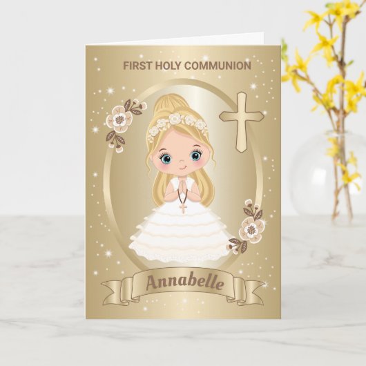 MÄDCHENKARTE KARTE (Gelbe Blume)