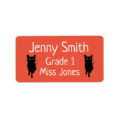 Mädchenkatzenbezeichnung Schulbuchetiketten Adressaufkleber (Vorne)