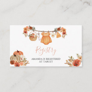 Mädchenkleidung Verliebte Baby Shower Geschenklist Begleitkarte