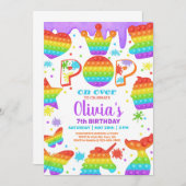 Mädchenkneipe Geburtstagsfeier Einladung, Slime. I Einladung (Vorne/Hinten)