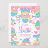 Mädchenkneipe Geburtstagsfeier Einladung, Slime. I Einladung (Vorne/Hinten)