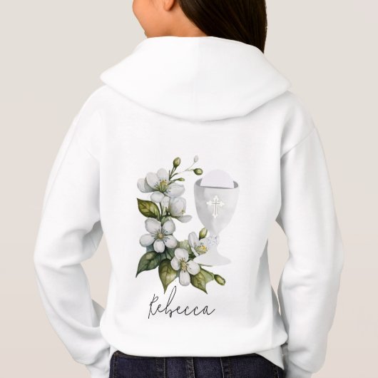 Mädchenkommunion Pullover Hoodie (Rückseite)
