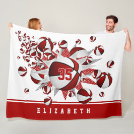 Mädchenkorbälle Sterne personalisiert Fleecedecke