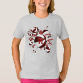 Mädchenkorbälle und Sterne T-Shirt (Vorderseite)