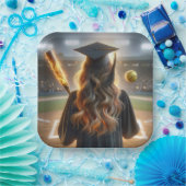 Mädchenkultur mit Flamingbass und Softball Pappteller (Party)