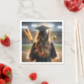 Mädchenkultur mit Flamingbass und Softball Serviette (Beispiel)