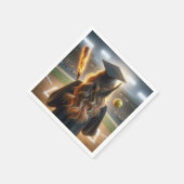 Mädchenkultur mit Flamingbass und Softball Serviette (Ecke)