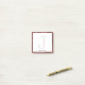 Mädchenkupfer Diamond Glitzer Kleine Monogramm-Bez Post-it Klebezettel (Auf Schreibtisch)