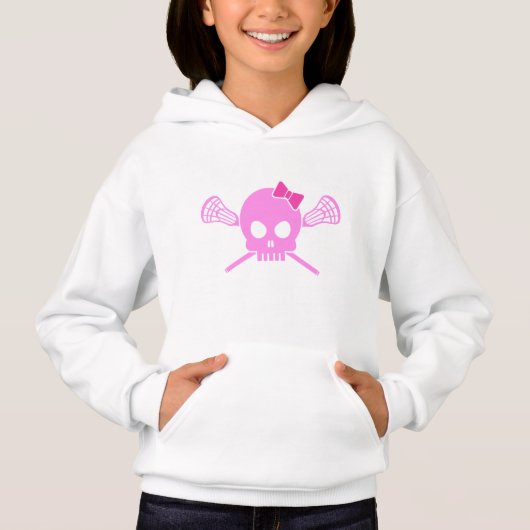 Mädchenlacrosse-Schädel Hoodie (Vorderseite)