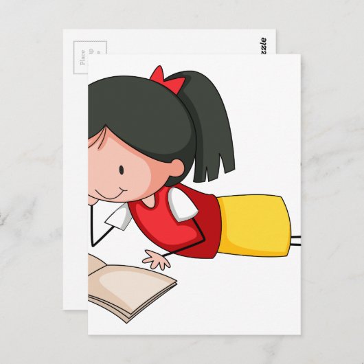 Mädchenlektüre Postkarte (Vorne/Hinten)