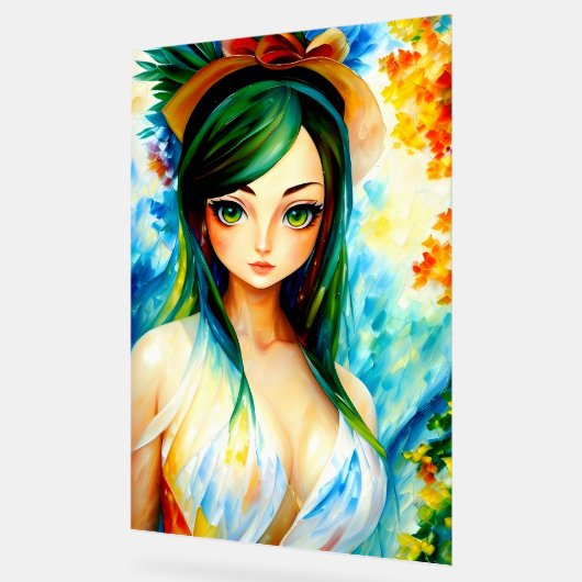 Mädchenmalerei Acrylschild (Winkel)