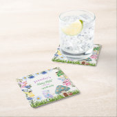 Mädchenmärchen und Blume jeden Alters Rechteckiger Pappuntersetzer (Vor Ort)