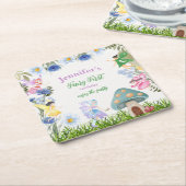 Mädchenmärchen und Blume jeden Alters Rechteckiger Pappuntersetzer (angewinkelt)