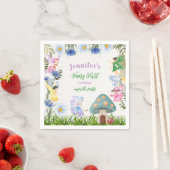 Mädchenmärchen und Blume jeden Alters Serviette (Beispiel)
