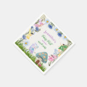 Mädchenmärchen und Blume jeden Alters Serviette (Ecke)