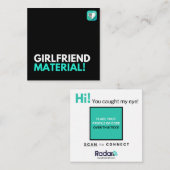 Mädchenmaterial Quadratische Visitenkarte (Vorne/Hinten)