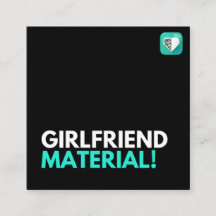 Mädchenmaterial Quadratische Visitenkarte