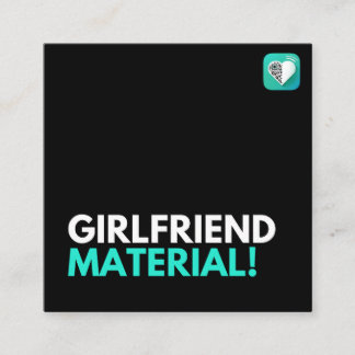 Mädchenmaterial Quadratische Visitenkarte