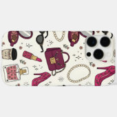 Mädchenmode und Schönheit Nahtloses Muster Case-Mate iPhone Hülle (Rückseite (Horizontal))