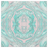 Mädchenmodernes, rosa, Aquamarin-grünes Marmormust Stoff (Muster)