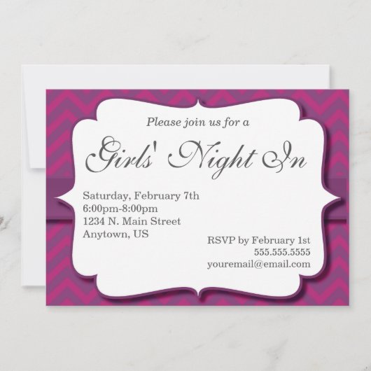 Mädchennacht bei der Einladung (Vorderseite)