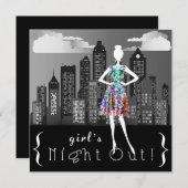 Mädchennacht im Party lädt ein Einladung (Vorne/Hinten)