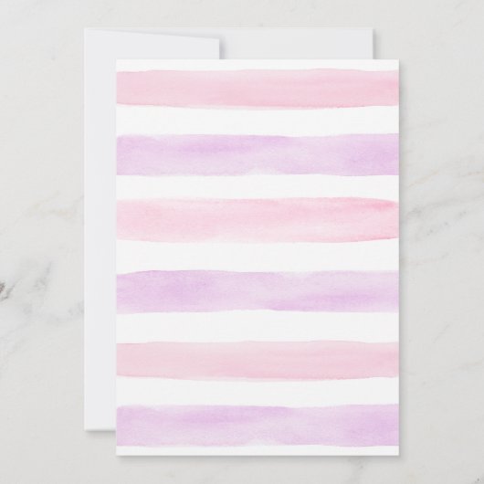 Mädchennacht im Slumber Party Rosa zwischen Geburt Einladung (Rückseite)