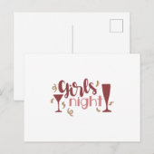 Mädchennacht Postkarte (Vorne/Hinten)