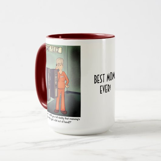 Mädchennachtsmüttertag Große Combo-Tasse Tasse (Vorderseite Links)