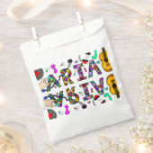 Mädchenname Aria, Blume und Musik Rechteckig Geschenktütchen (Ausgeschnitten)