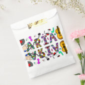 Mädchenname Aria, Blume und Musik Rechteckig Geschenktütchen (Versiegelt)