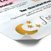 Mädchenname bedeutet Foto Moderne Liebe zum Mond Poster (Ecke)