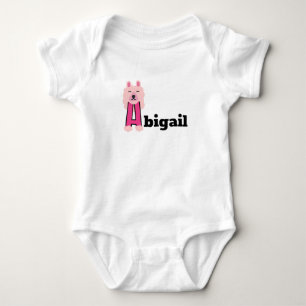 Mädchenname benutzerdefiniert Start mit A Baby Strampler