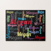 Mädchenname/Boy-Name in vielen Stilen und Farben Puzzle (Horizontal)