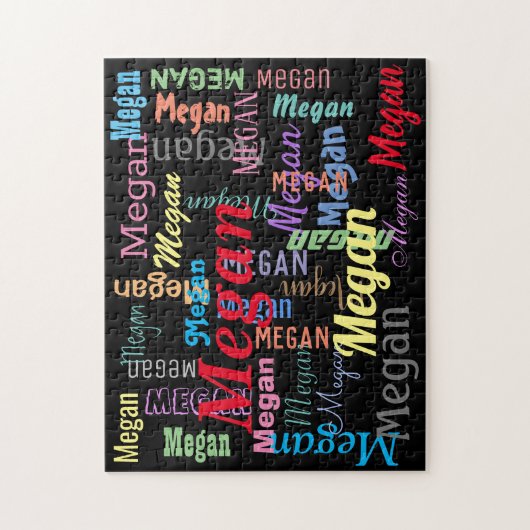Mädchenname/Boy-Name in vielen Stilen und Farben Puzzle (Vertikal)