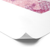 Mädchenname Buchstabe E Pink Wasserfarben-Poster Poster (Ecke)