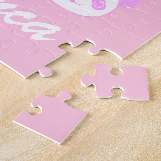 Mädchenname Eigener Brief in Rosa Puzzle (Seite)