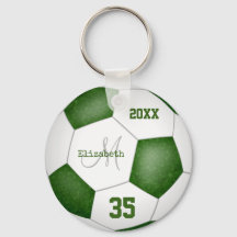 Mädchenname Jersey Nummer grüner weißer Fußballbal