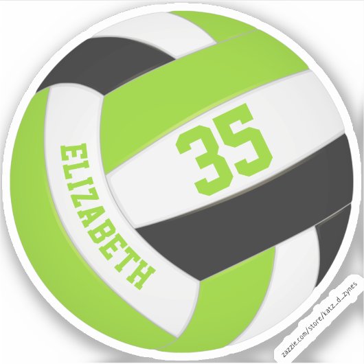 Mädchenname: Jersey Nummer Limon Aufkleber (Vorderseite)