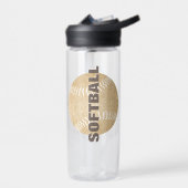 Mädchenname Jersey Nummer Zoll Gold Softball Trinkflasche (Links)