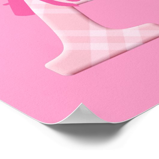 Mädchenname Karierter Buchstabe A Poster (Ecke)