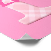 Mädchenname Karierter Buchstabe E Poster (Ecke)